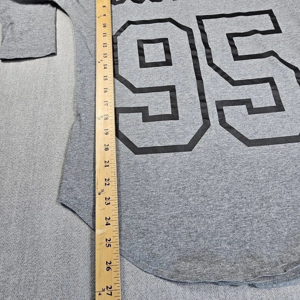 Nike‎ Men's Just Do It 95 Geay Cotton Blend Shirt 3/4 Sleeve Sz Small S